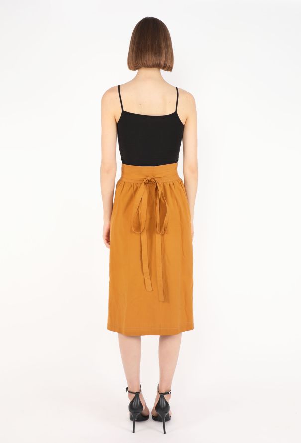 Saint Laurent Cotton Belted Wrap Skirt, 1977 - 5