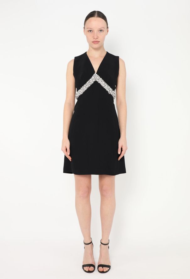 Balenciaga Strass Chevron A-Line Dress - 2