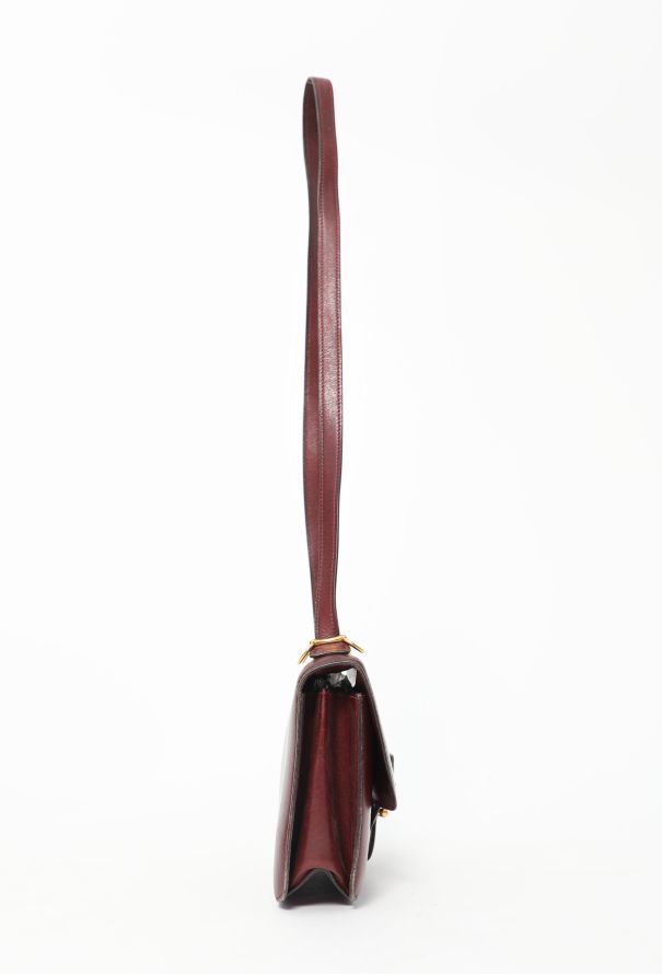 Hermès '70s Bordeaux Box Shoulder Bag - 4