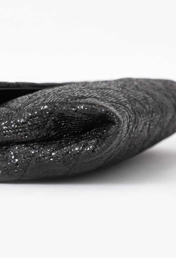 Chanel Black Iridescent Clutch With Chain - 9