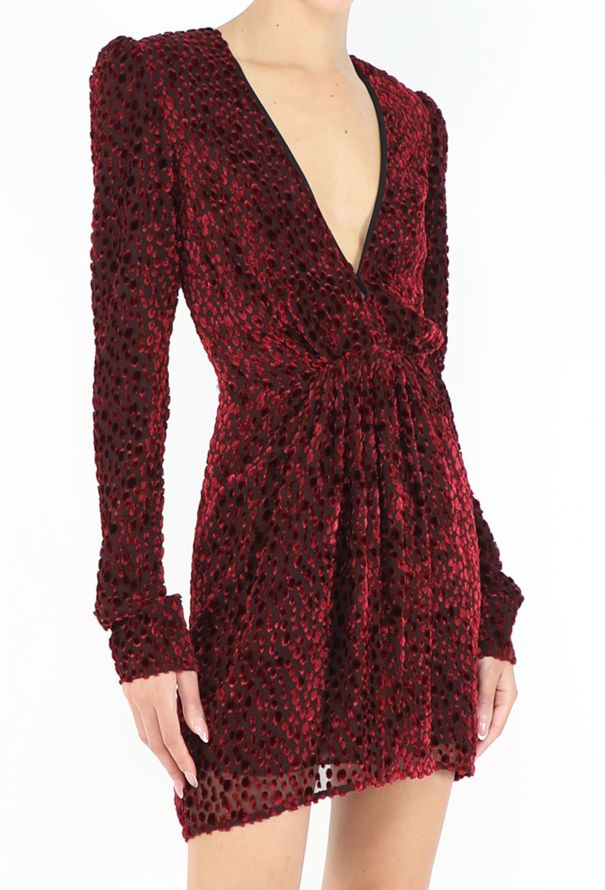 Saint Laurent Pre-Fall 2018 Devoré Gathered Dress - 5