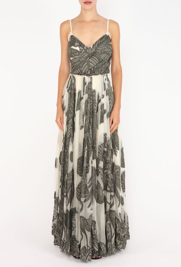 Dior Leaf Printed Silk Gown, Resort 2020 - 3