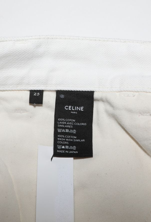 Céline Tapered White Denim Jeans - 5