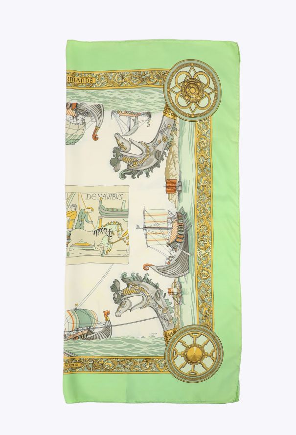 Hermès 'Les Normands' 90cm Silk Carré, 1971 - 2
