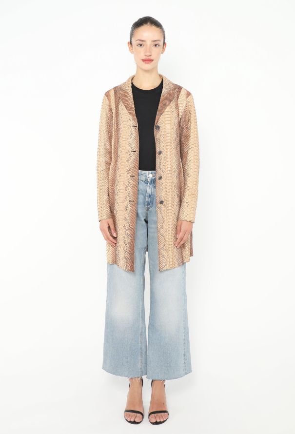 Prada S/S 2004 Python Trench Coat - 1