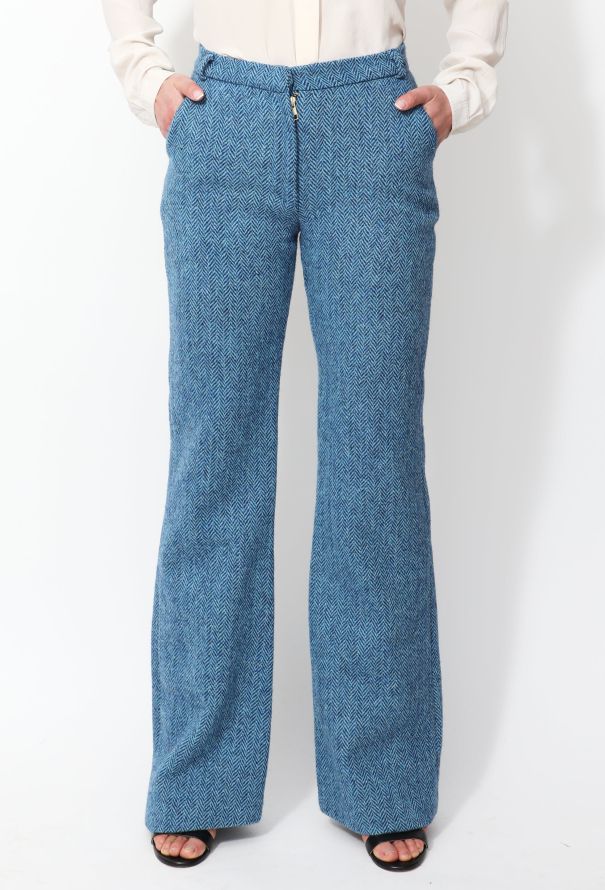 House Of Holland Herringbone Wool Trousers - 3