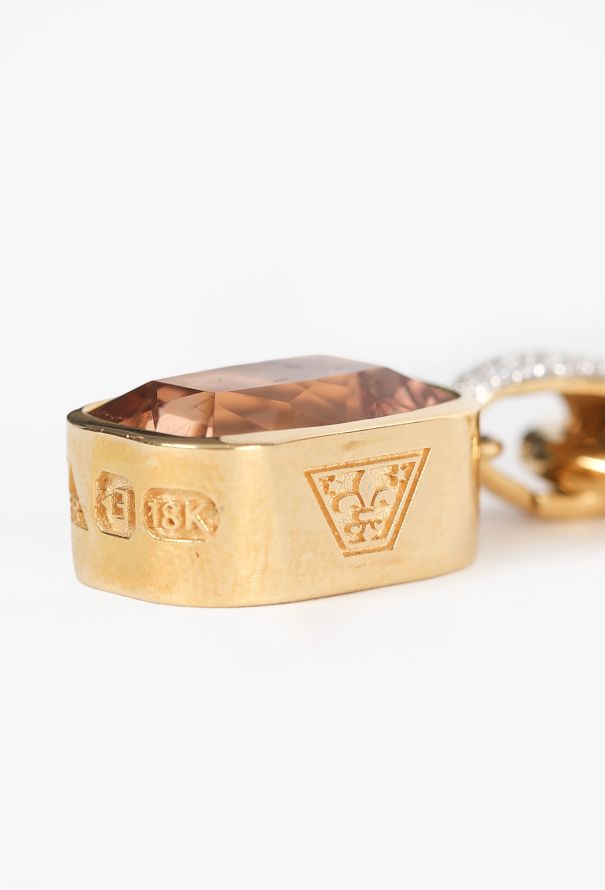 Modern Fine Jewelry FoundRae 18K Yellow Gold Chain and Morganite Charm - 5