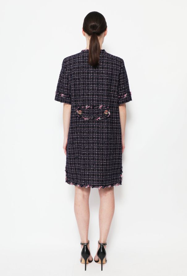Chanel S/S 2015 Frayed Tweed Long Jacket - 4