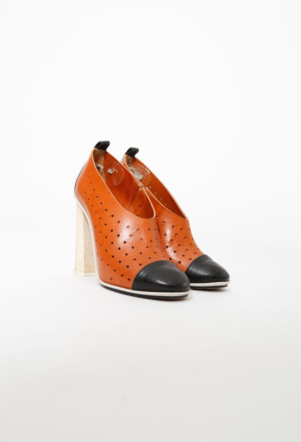 Céline Tricolor Perforated Pumps - 4
