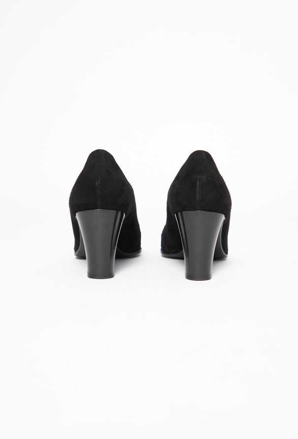 Hermès Suede Ghillies Pumps - 5