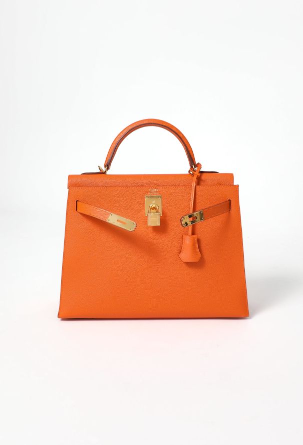 Hermès Orange H Epsom Kelly Sellier 32 - 3