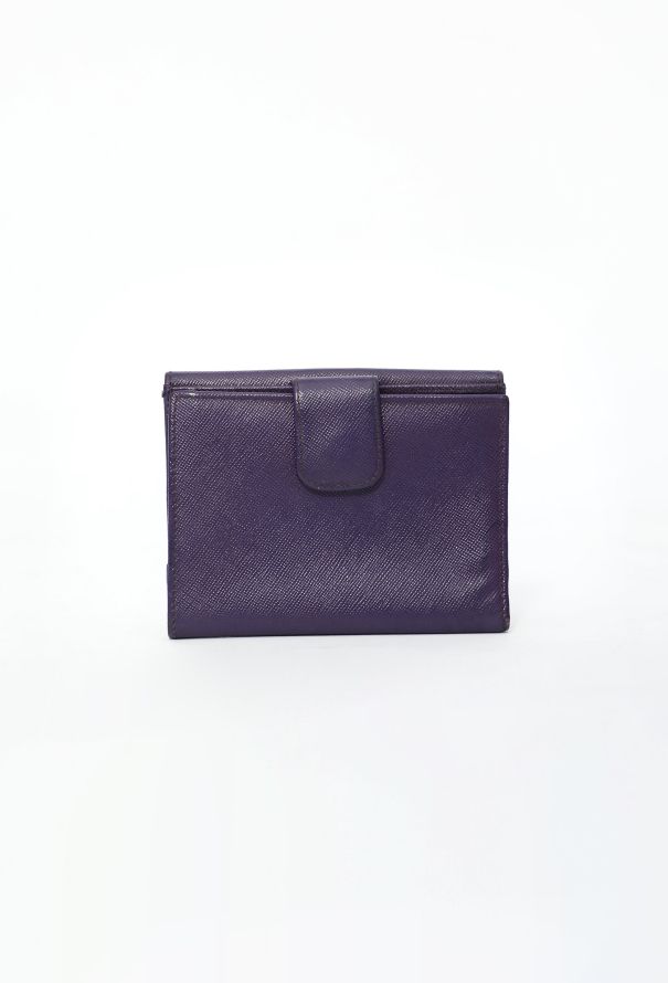Prada Uva Saffiano Flap Wallet - 4