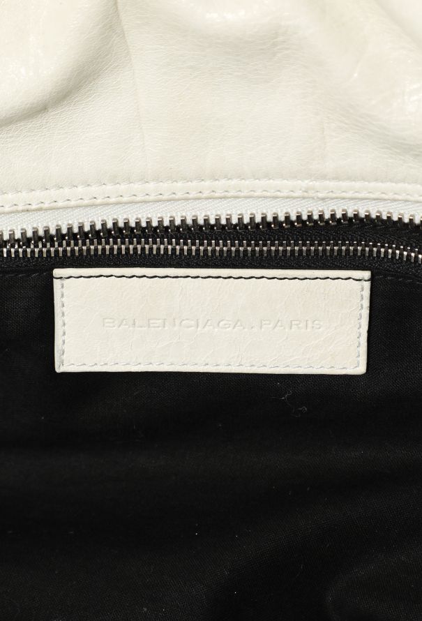 Balenciaga Motocross Quilted Bowling Bag White - 10