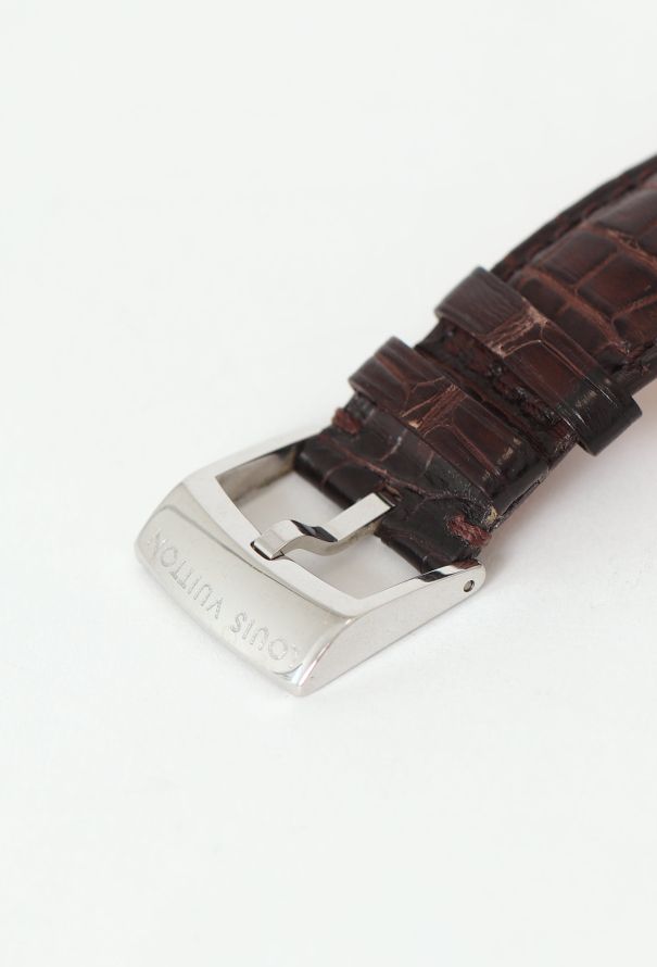 Louis Vuitton Steel Tambour GMT Q1131 Watch - 5