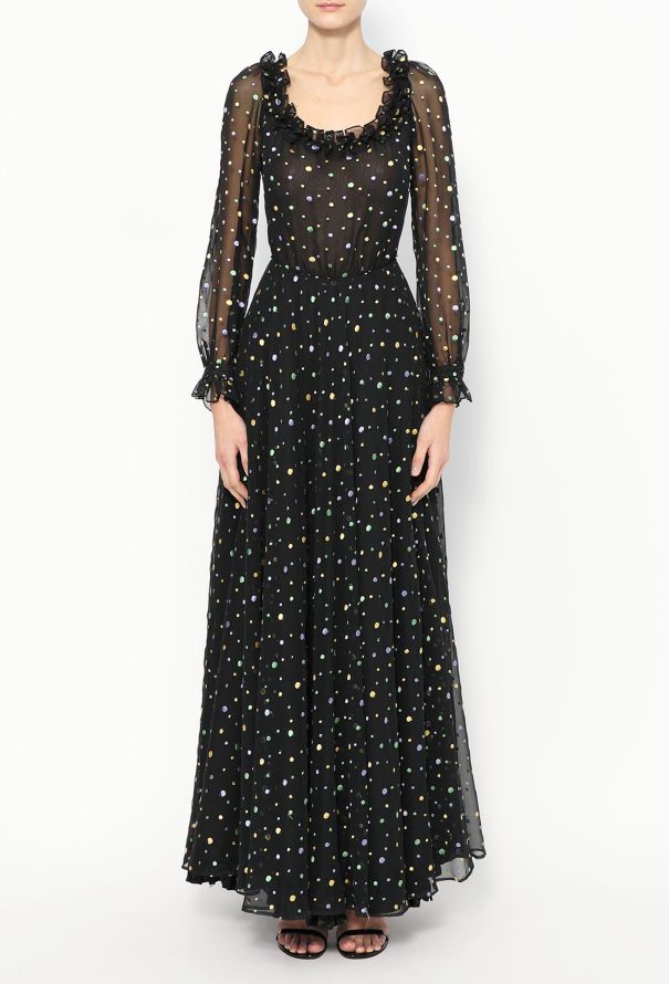Louis Feraud '70s Ruffled Organza Dress - 2
