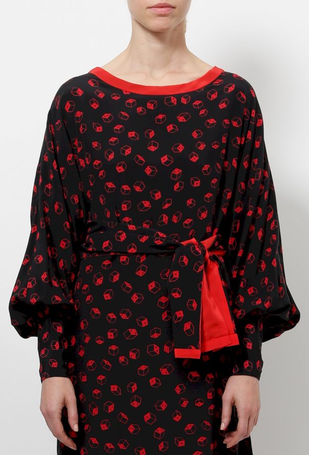 Exquisite Vintage 80's Couture Dice Print Ensemble - 2