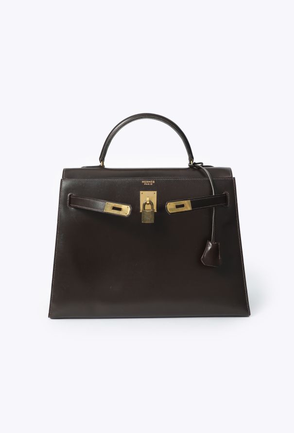 Hermès Rare 1957 Marron Box Kelly Sellier 32 - 3
