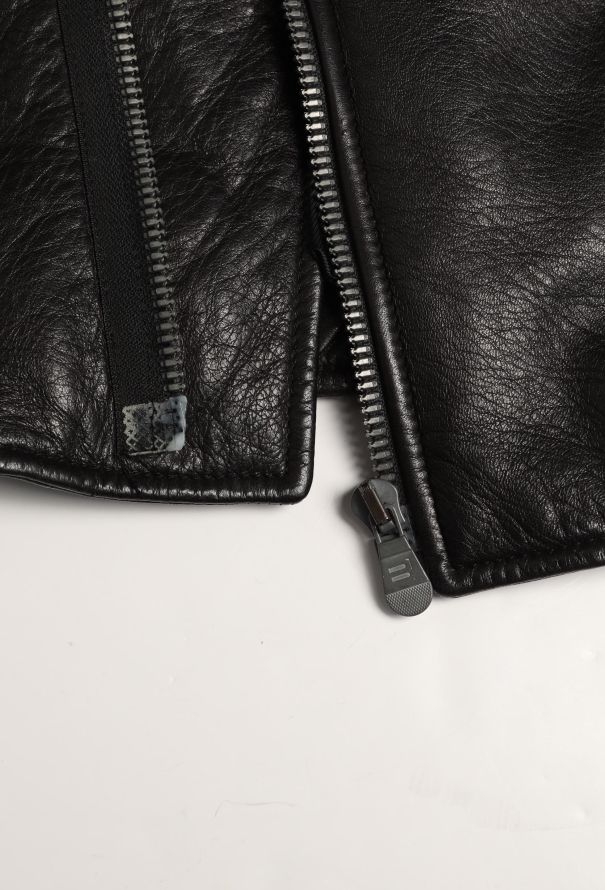 Balenciaga Classic Lambskin Biker Jacket - 11