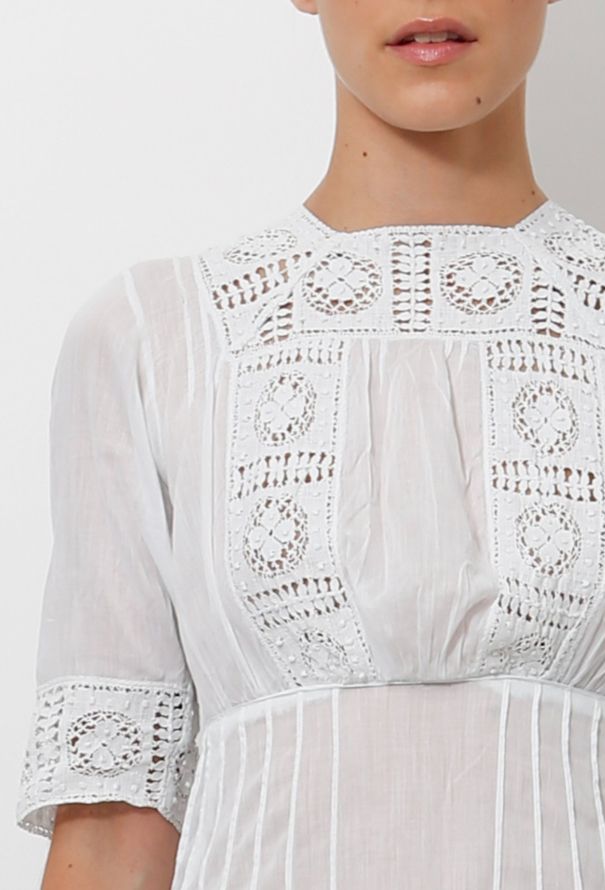 Edwardian Lace Cotton Dress - 2