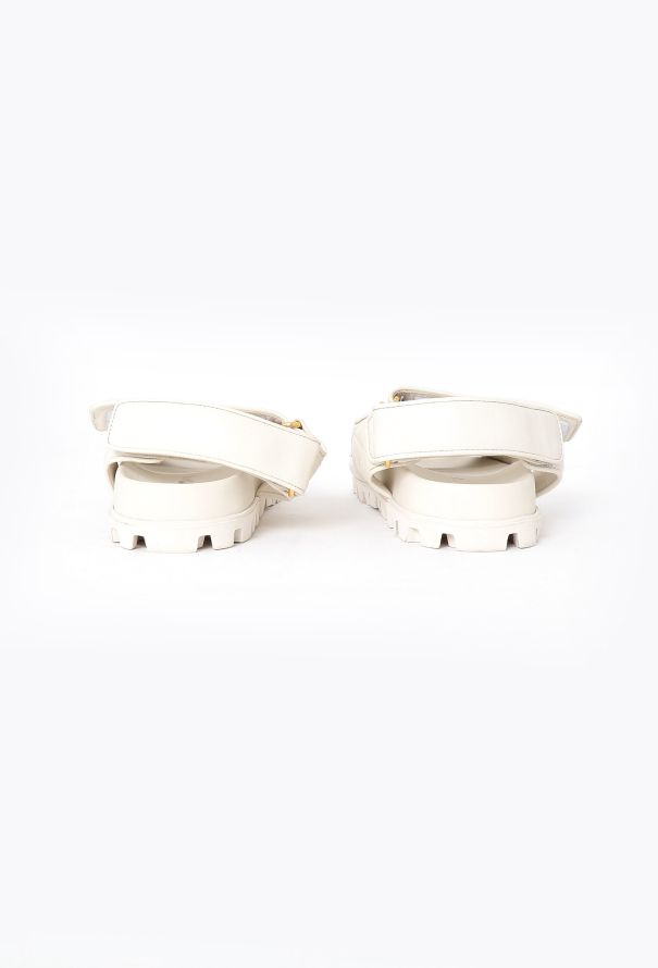 Miu Miu 2024 Quilted Leather Logo Sandals - 4
