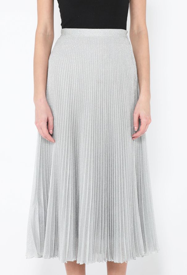Prada 2021 Pleated Lamé Skirt - 3