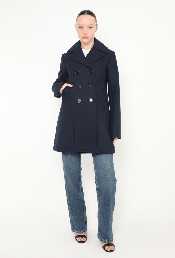 Céline Classic Double-Breasted Peacoat - 4