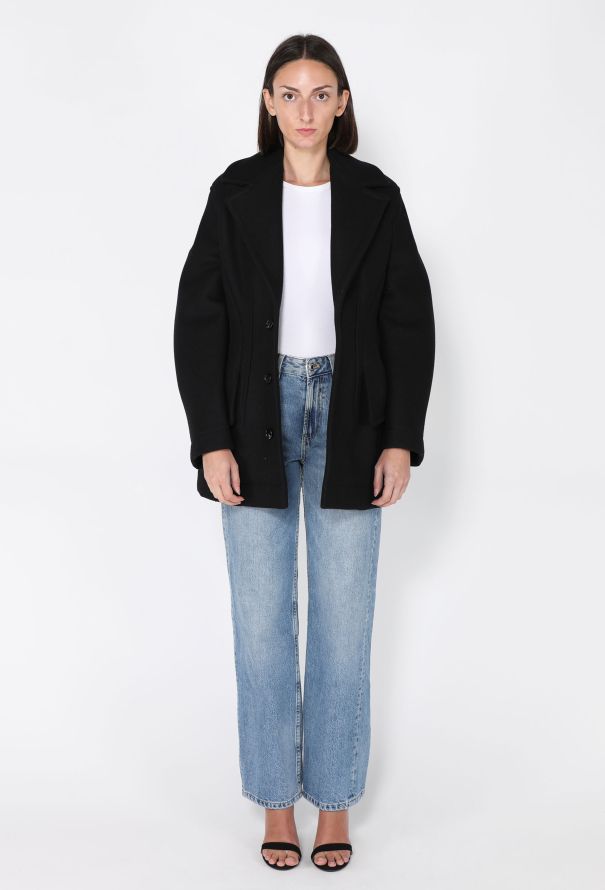 Bottega Veneta Hourglass Felted Coat, F/W 2023 - 5