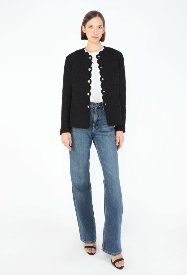 Chanel F/W 2020 Scalloped Tweed 'CC' Ensemble - 8