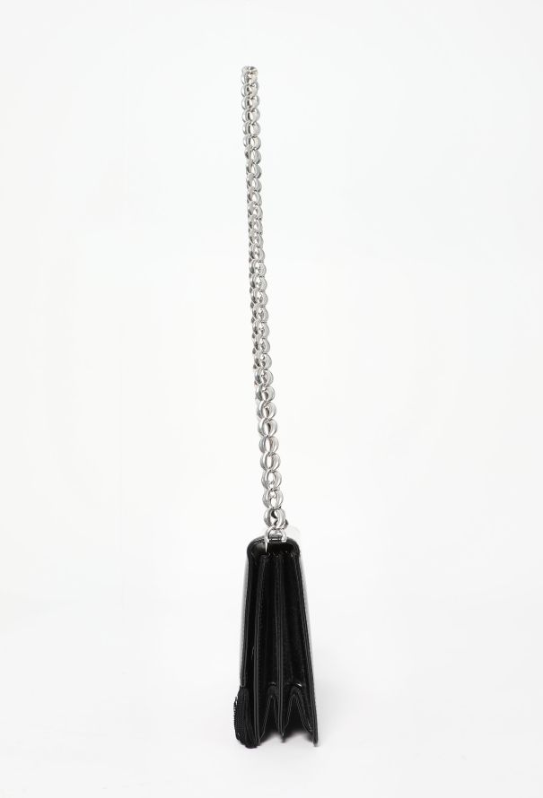 Dior 1997 Patent Fringed Chainlink Bag - 5