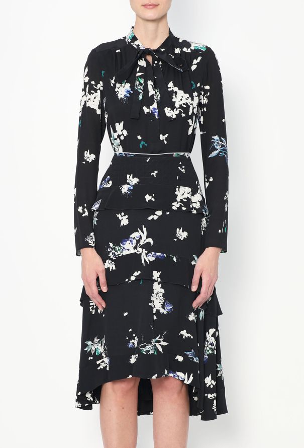 Proenza Schouler 2016 Floral Lavallière Silk Ensemble - 3
