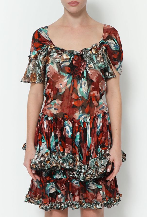Balenciaga Resort 2010 Graphic Silk Dress - 3
