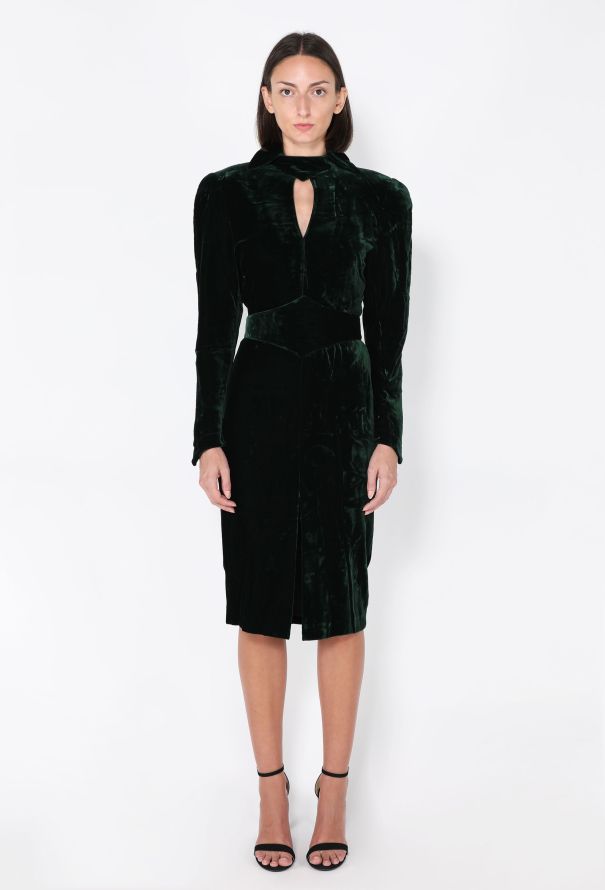 Thierry Mugler Velvet Dramatic Collar Dress, F/W 1986 - 5