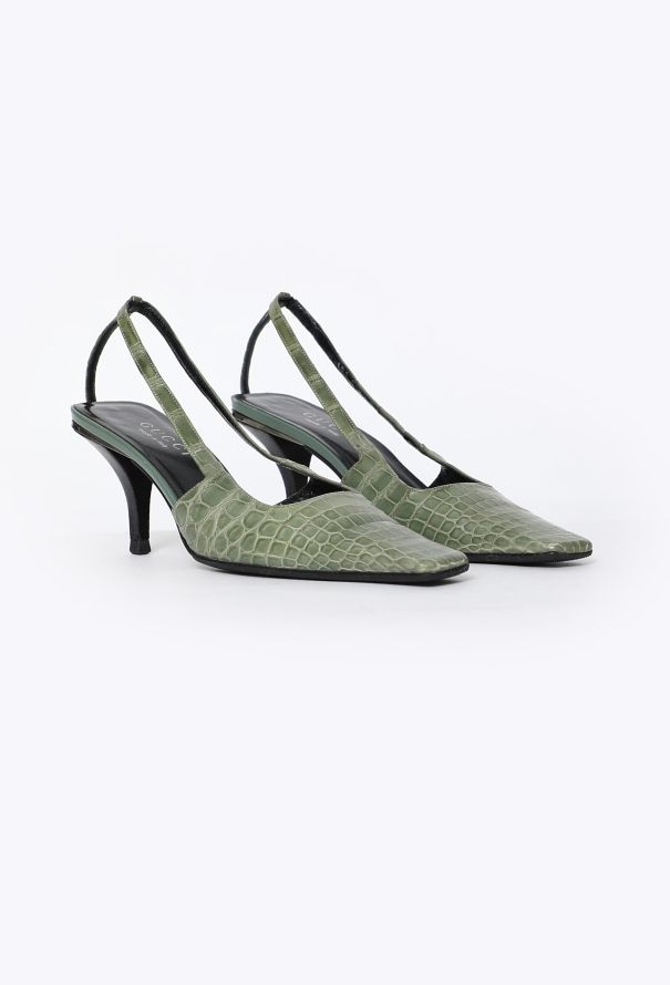 Gucci Alligator Slingback Pumps, S/S 1998 - 4