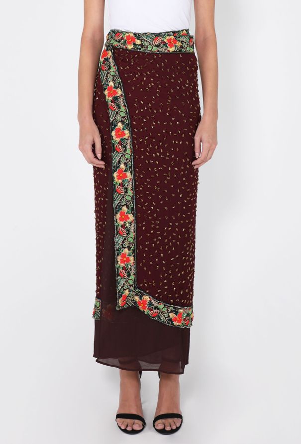Dolce & Gabbana Vintage Beaded Wrap Skirt, 1990s - 3