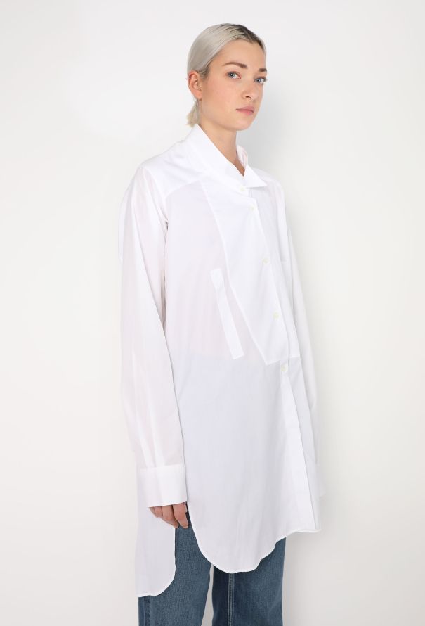Loewe 2023 Asymmetrical Poplin Tunic - 4