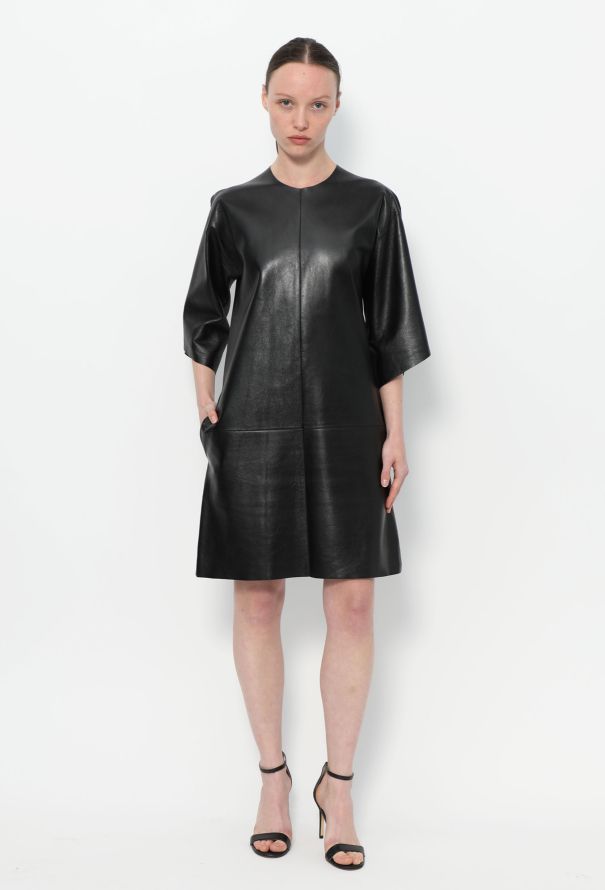 Céline Lambskin A-Line Dress - 3