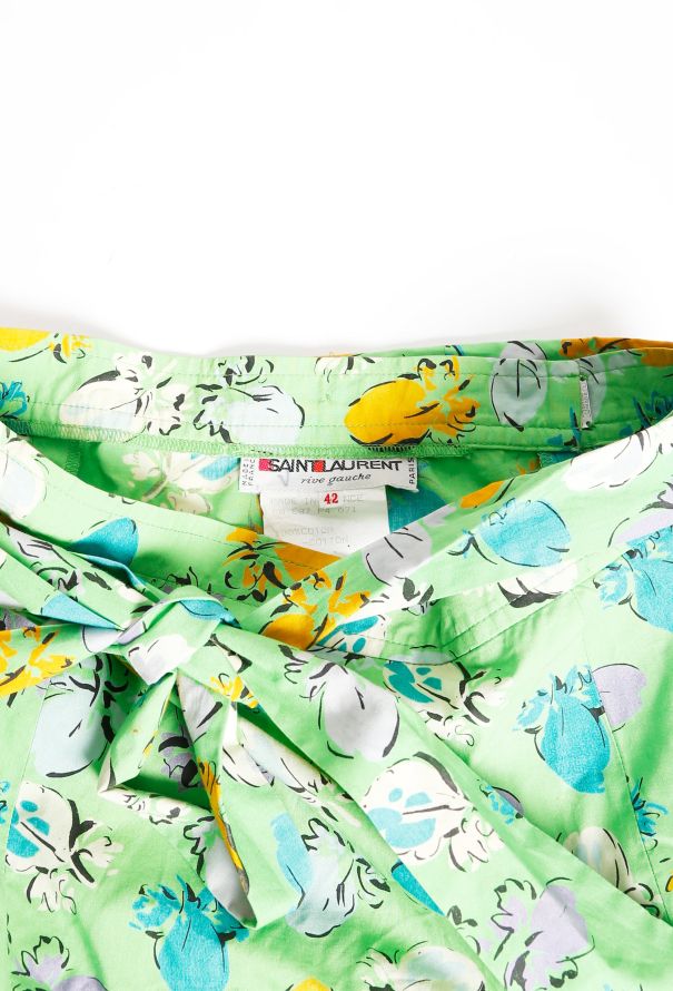 Saint Laurent 70s Floral Belted Peasant Skirt - 4