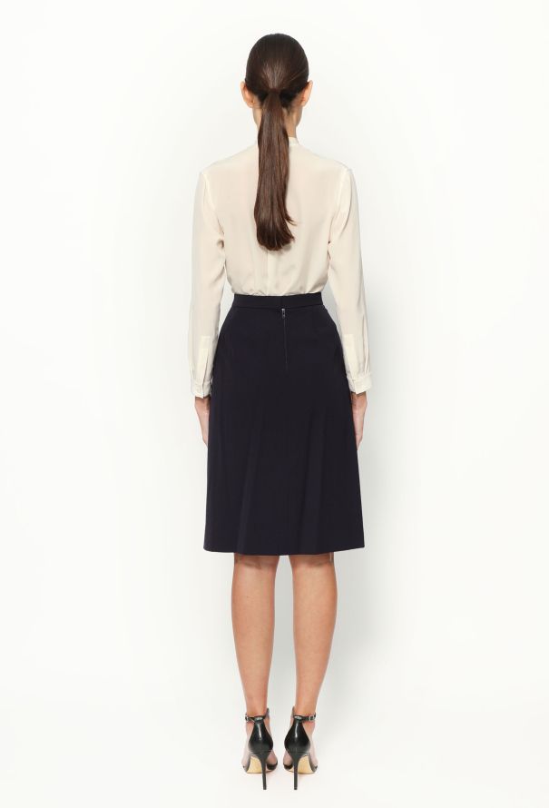 Hermès '80s Silk Lavallière Skirt Ensemble - 6