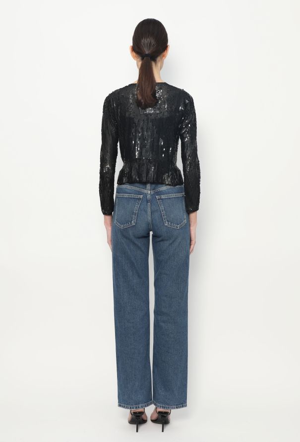 Cropped Sequin Cardigan - 5