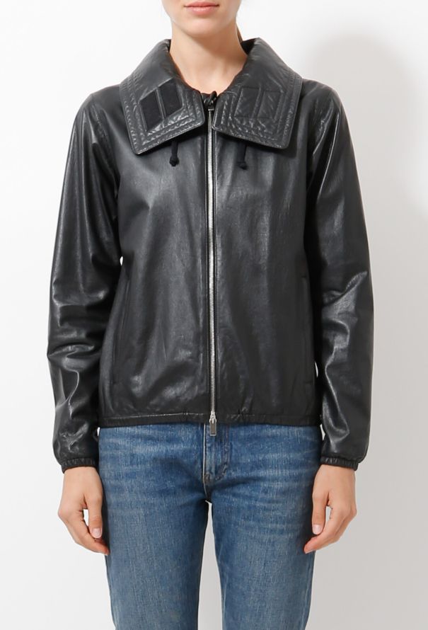 Céline Leather Parka Jacket - 4