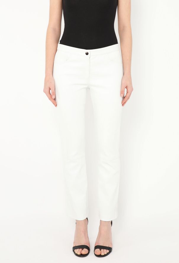 The Row Tapered Lambskin Pants - 3
