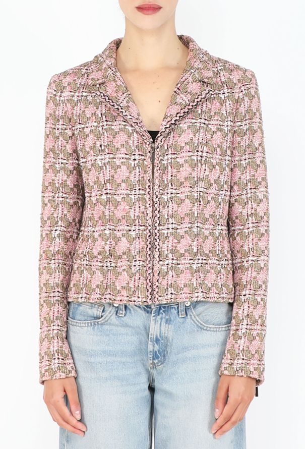 Chanel Bicolor Checkered Tweed Jacket - 1