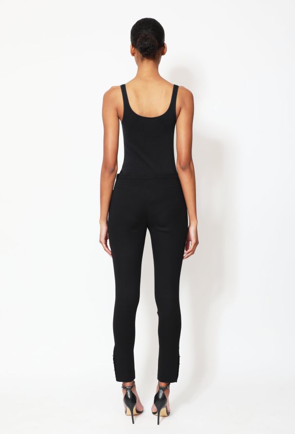 Chanel Tapered Crêpe 'CC' Trousers - 4