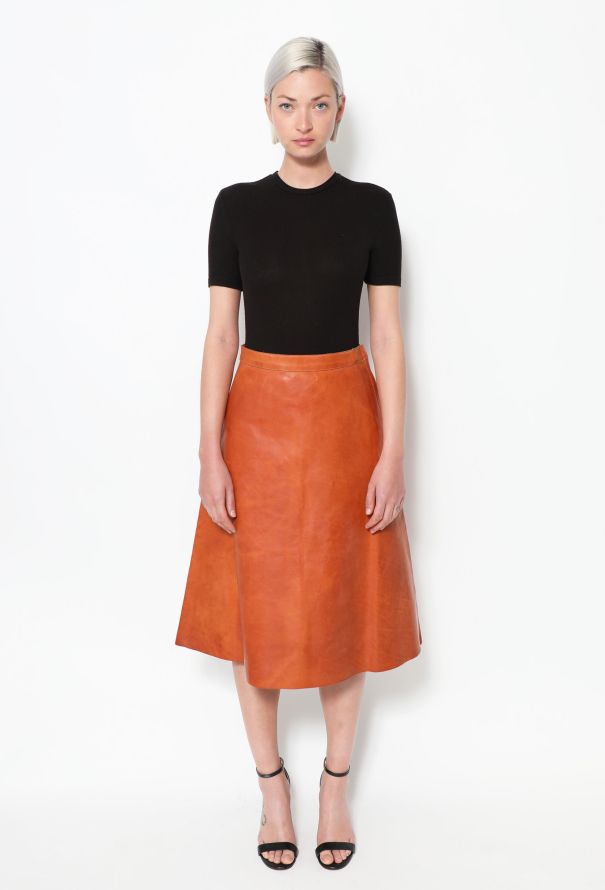 Saint Laurent S/S 2000 Leather Skirt - 1