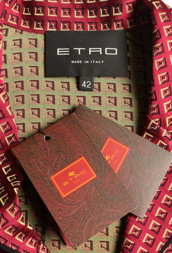Etro Graphic Print Satin Red Ensemble - 8