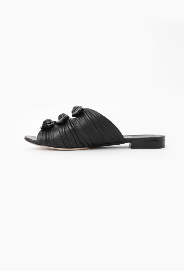 Chanel 2018 Knotted Leather Mules - 4