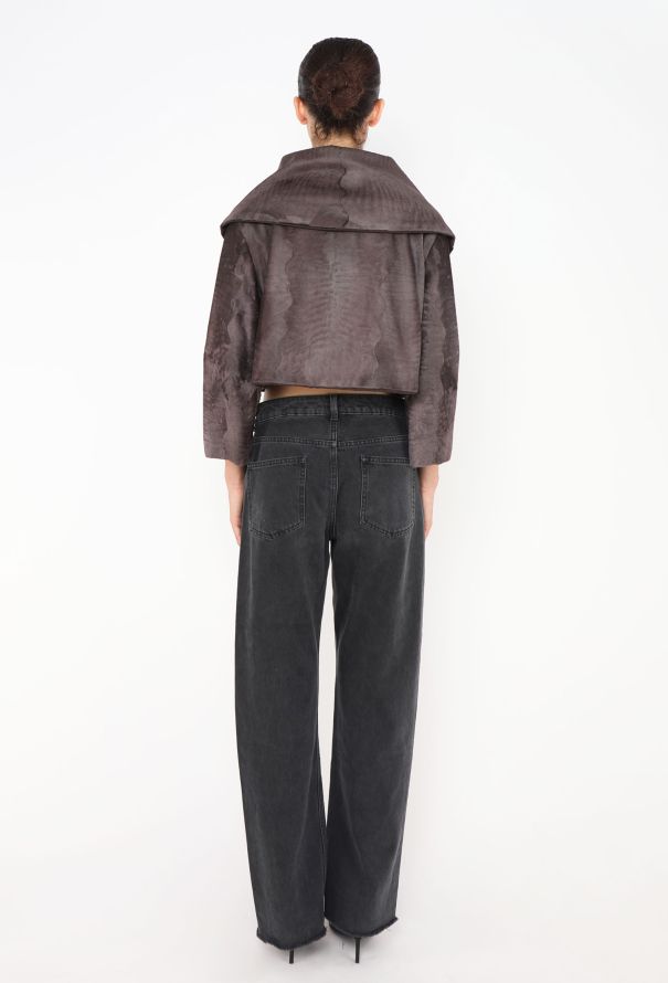 Prada 2000 Pony Hair Shawl Jacket - 5