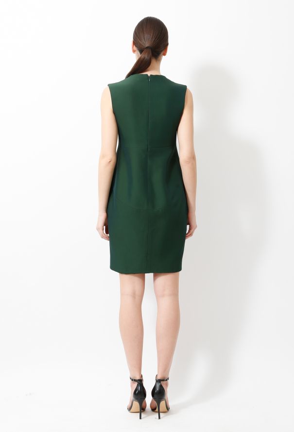 Céline Fitted V-Neck Dress - 5