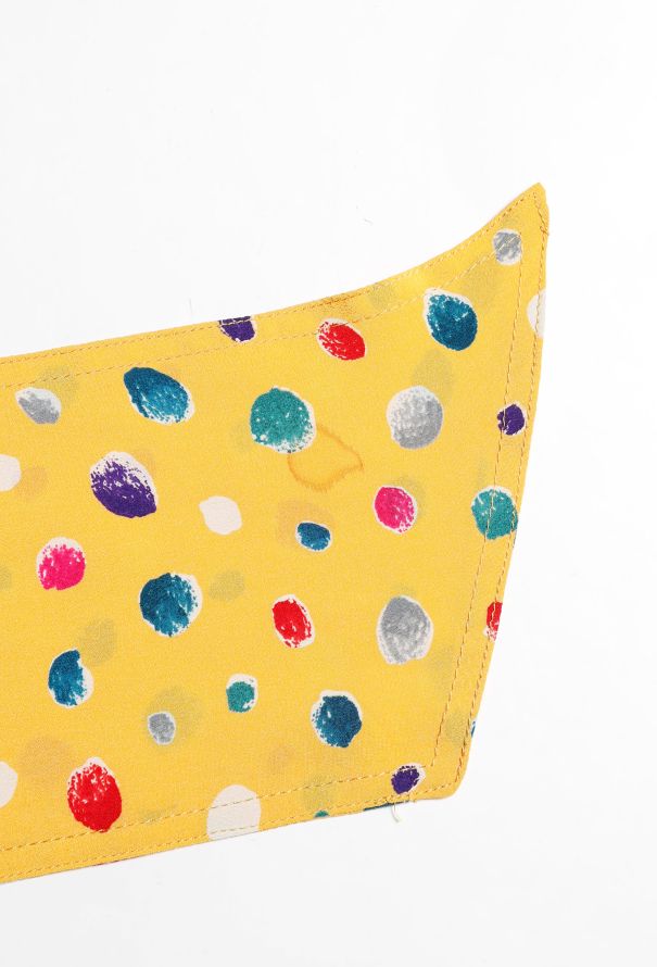 Emanuel Ungaro Vintage Yellow Polka Dot Silk Dress - 6