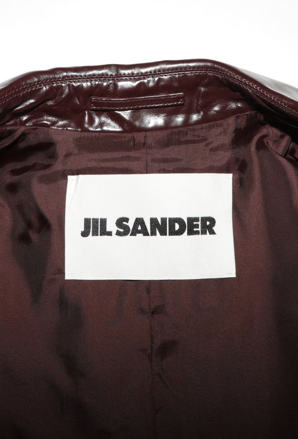 Jil Sander S/S 2025 Patent Calfskin Duster Coat - 7